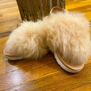 UGG Kids Girls Punki Back Strap Sandals Natural